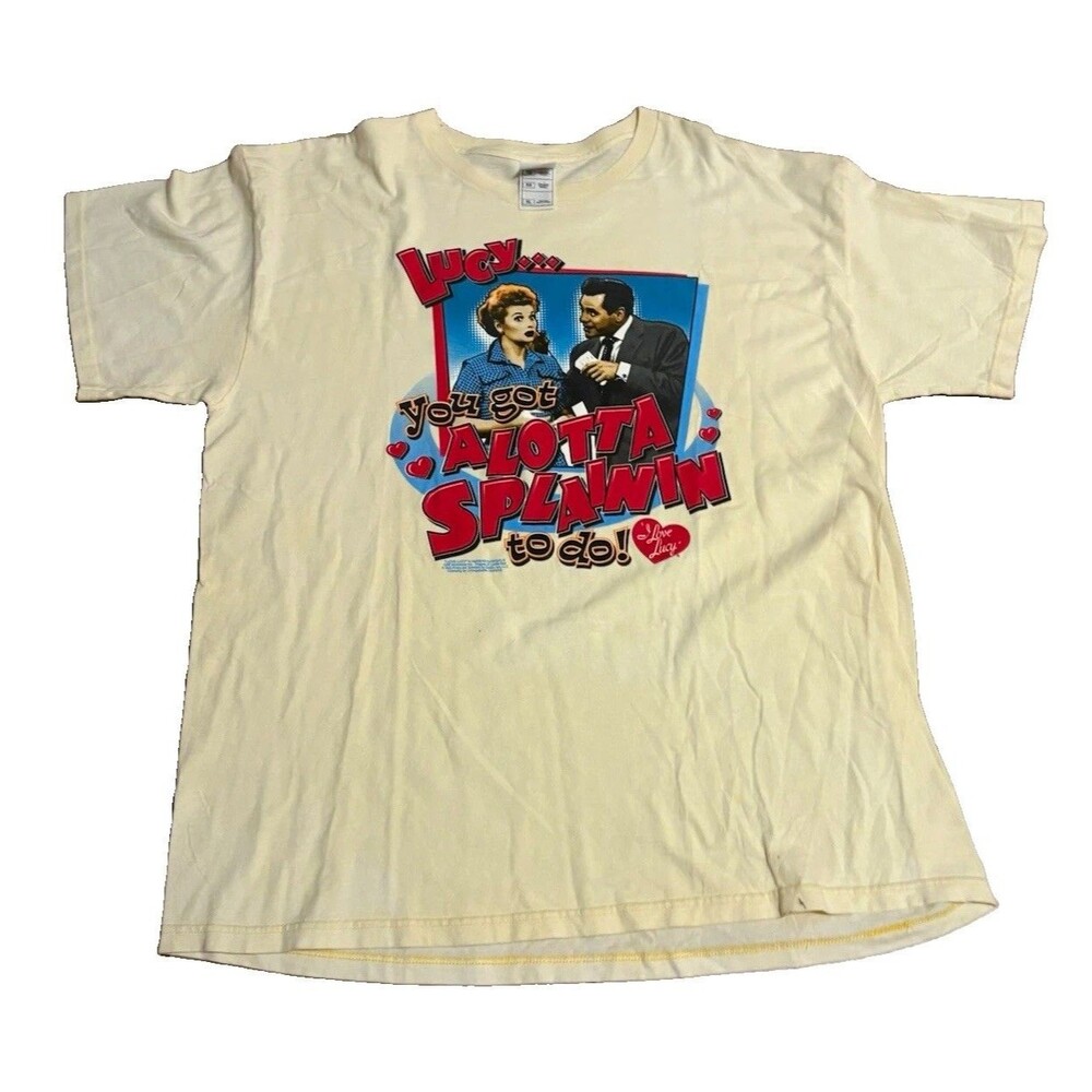 Vintage Y2K I Love Lucy T Shirt XL You Got A Lot Of Splainin To Do Lucille Ball